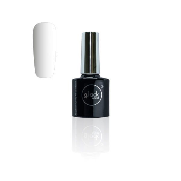 Semi-permanent g.lack Luxe Nails Blanc N°107 (Réf : 13073) 8 ml. Vernis semi-permanent pour décoration d'ongles et nail art