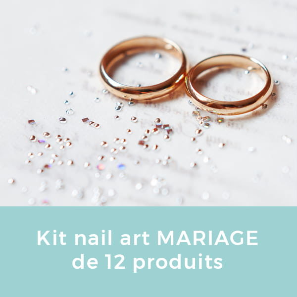 Kit nail art mariage de 12 produits pour réaliser une décoration d'ongles - manucureongle.com