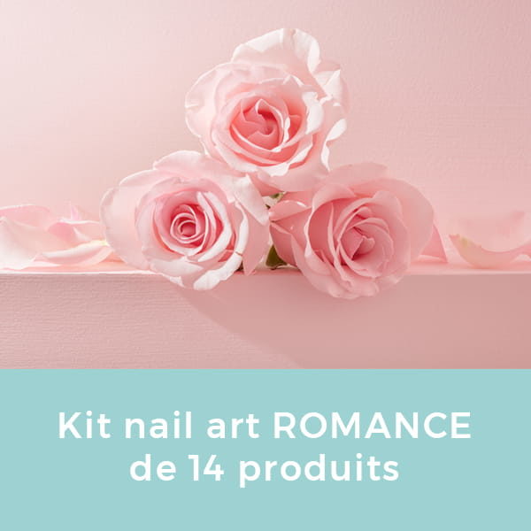 Kit nail art romance de 14 produits pour réaliser une décoration d'ongles - manucureongle.com