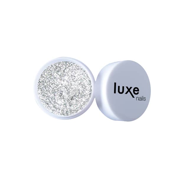 Glitter colour gel argenté de Luxe Nails en 10 ml - Gel haute pigmentation - gel application semi-permanent et nail art