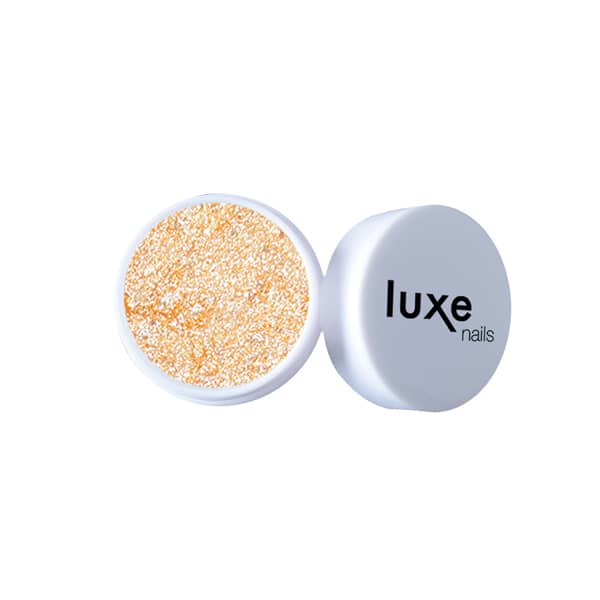 Glitter colour gel champagne de Luxe Nails en 10 ml - Gel haute pigmentation - gel application semi-permanent et nail art