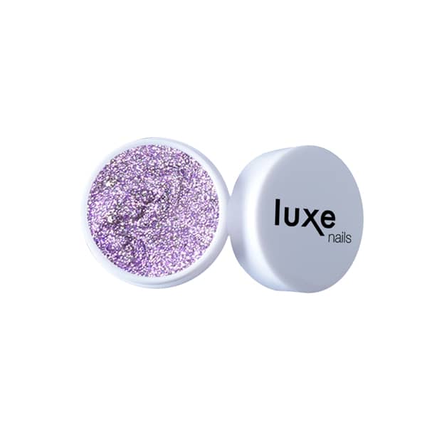 Glitter colour gel violet de Luxe Nails en 10 ml - Gel haute pigmentation - gel application semi-permanent et nail art