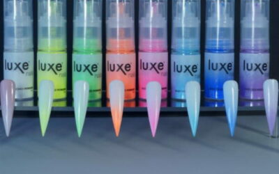 Kit de 8 flacons de spray en poudre pour baby boomer et nail art de Luxe Nails